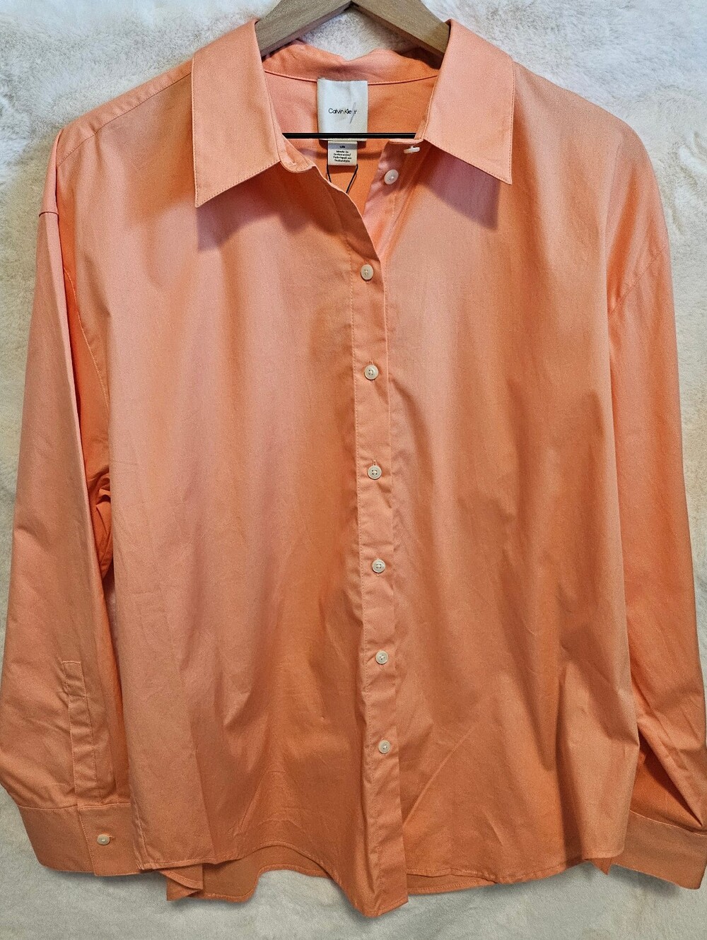 Calvin KleinWomen's Classic Button Down Shirt Size L
